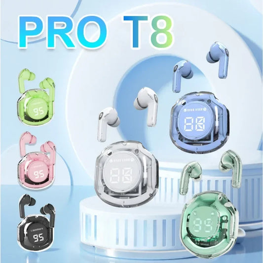 T8 Bluetooth 5.3 Gaming & Sports Earbuds with Deep Bass, Noise Reduction, and Charging Case