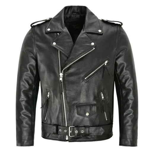 Gothic Punk Men’s Faux Leather Jacket – Slim Fit Motorcycle Coat, Medieval Cosplay Outerwear