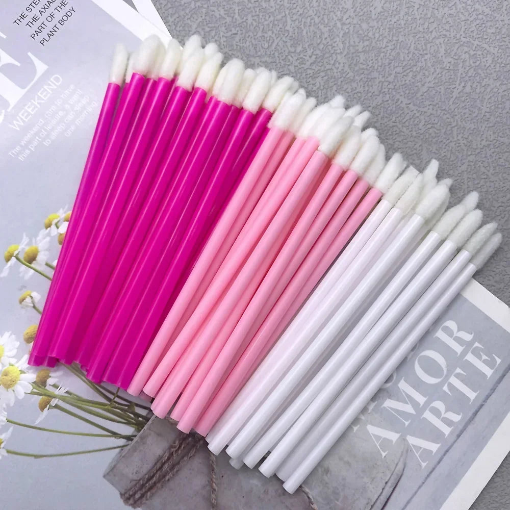 50/1000 PCS Disposable Lip Brush Women Accessories Wholesale Lipstick Gloss Wands Applicator Perfect Best Make Up Tool Hotting